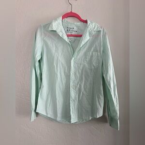 Frank & Eileen Barry button down mint green M